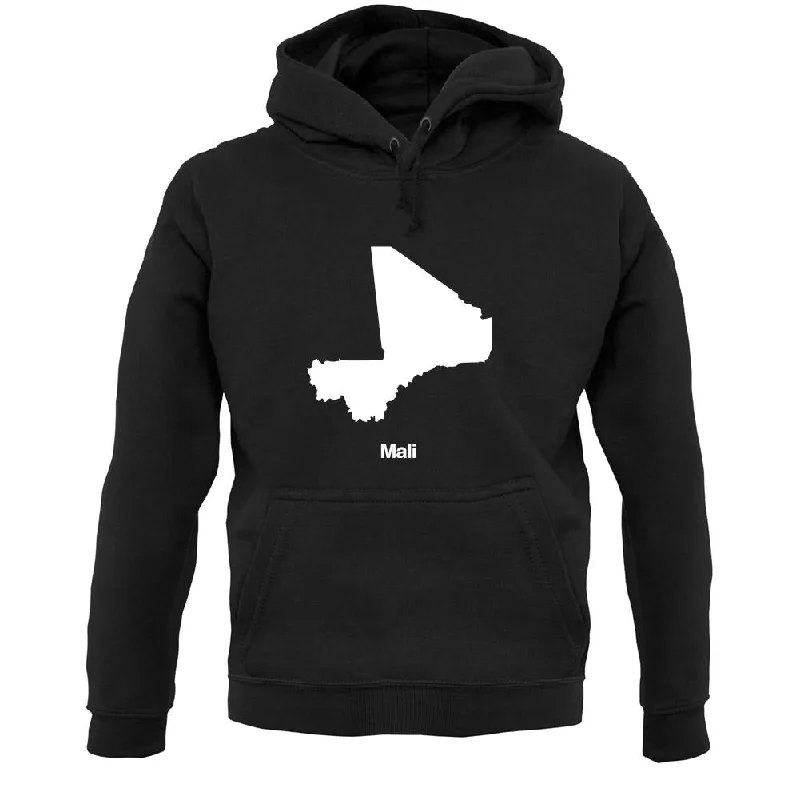 Mali Silhouette Unisex Hoodie Hoodie with Hidden Zipper Minimalist Clean