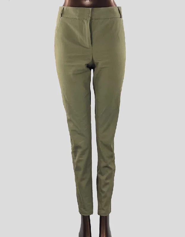 Veronica Beard Skinny Leg Pants In Olive Green Size 6 US Trendy Wide-Leg Pants