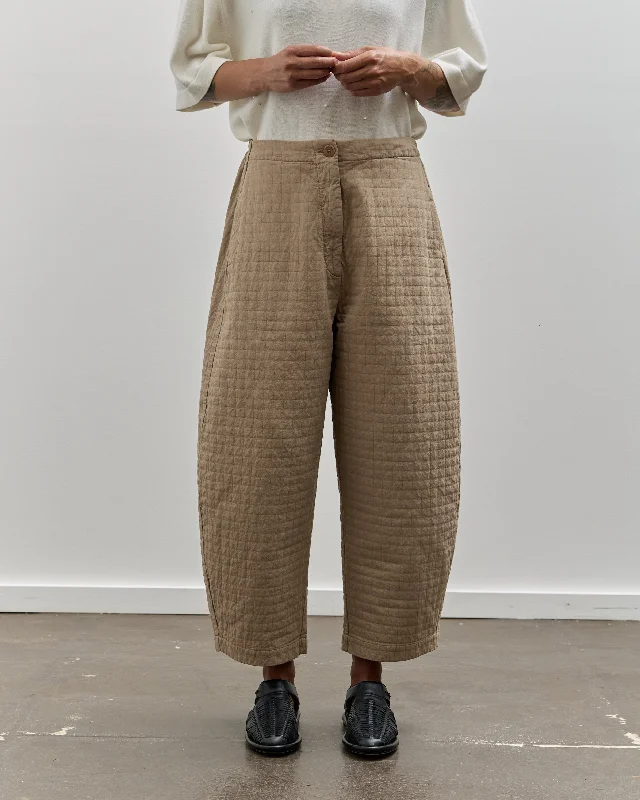 Cordera Padded Curved Pants, Toasted Comfy Zip-Up Pants