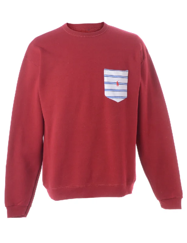 Label Ralph Pocket Sweatshirt Hoodie with Mesh Breathable Sporty