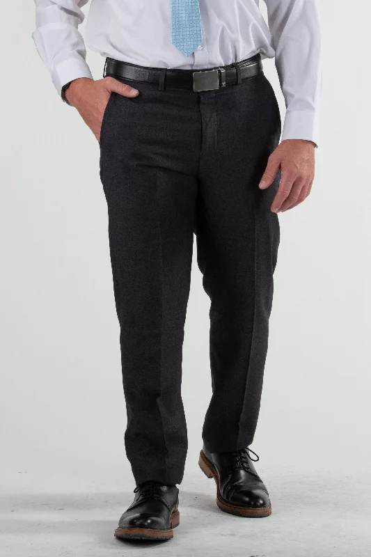 Signature Suit Pant Slim Fit / Charcoal Trendy Wide-Legged Trousers