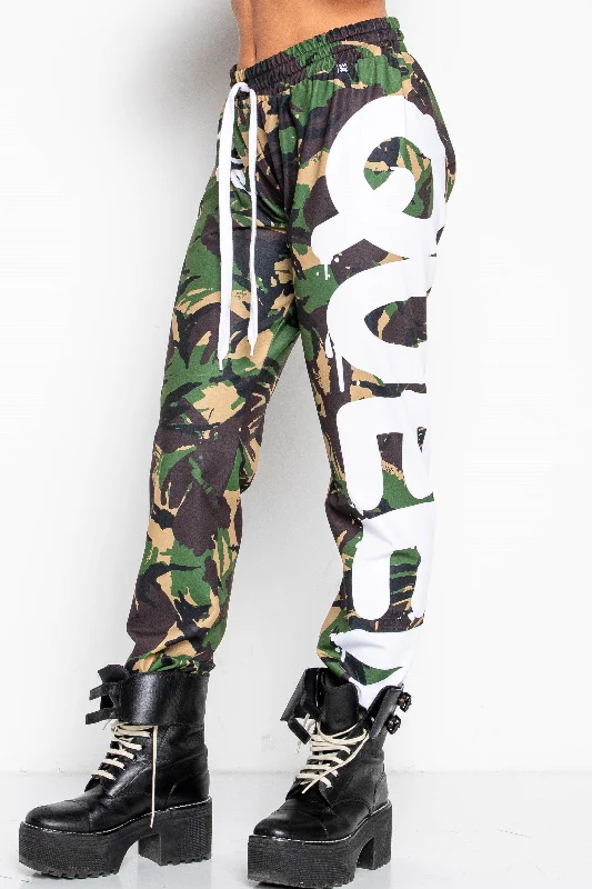 Pipparo Queen Camouflage pants Relaxed Fit Trousers