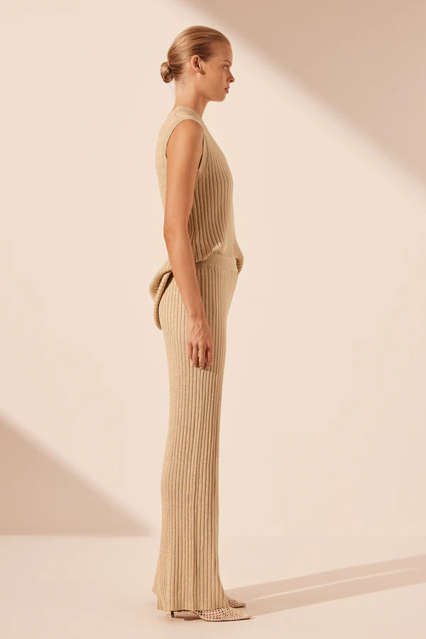 Shona Joy Livia Straight Leg Pant - Champagne Casual Track Pants