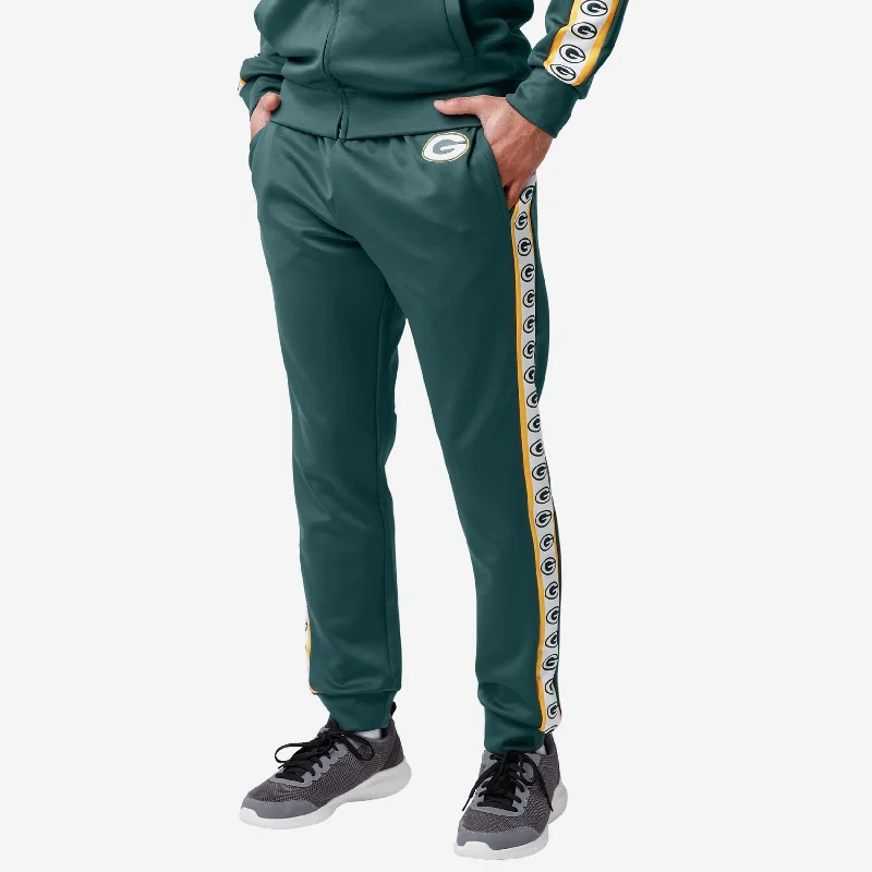 Green Bay Packers Stripe Logo Track Pants Relaxed Lounge Trousers