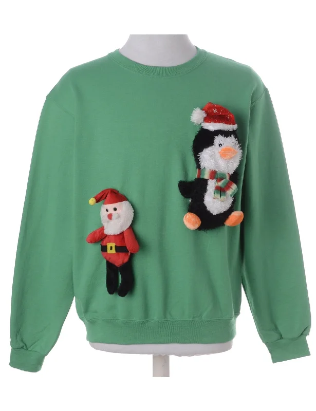 Label Novelty Christmas Sweatshirt Hoodie with Print Artistic Unique