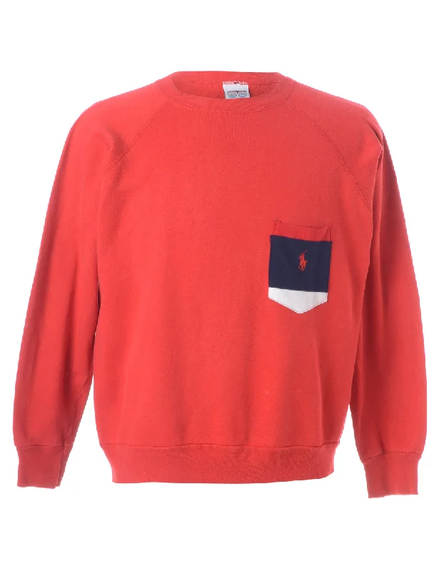 Label Ralph Pocket Sweatshirt Hoodie with Tie-Dye Psychedelic Retro