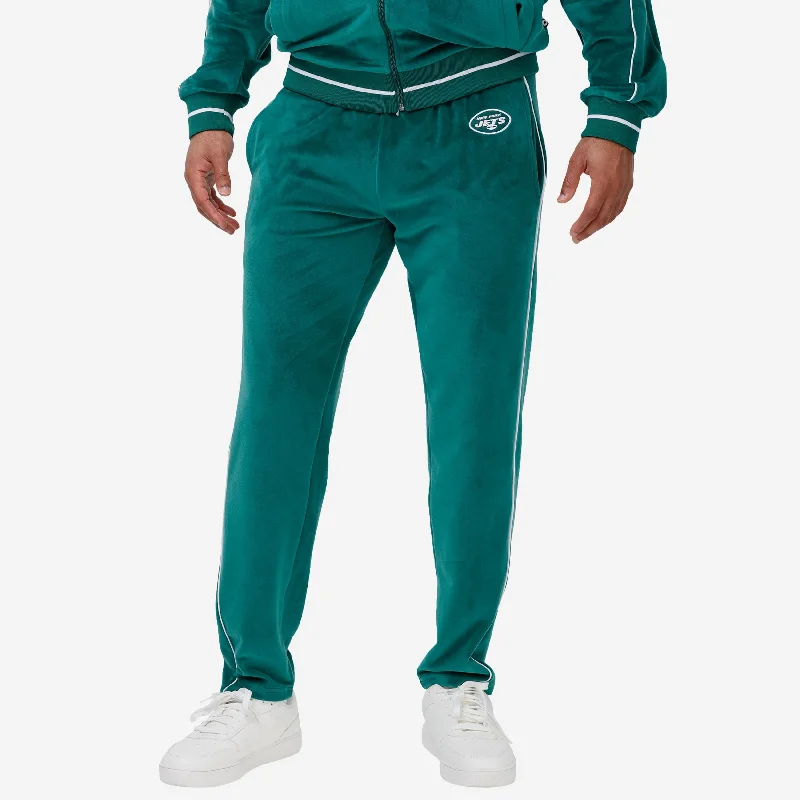 New York Jets 2019 Retro Velour Pants Comfy High-Waist Jeans