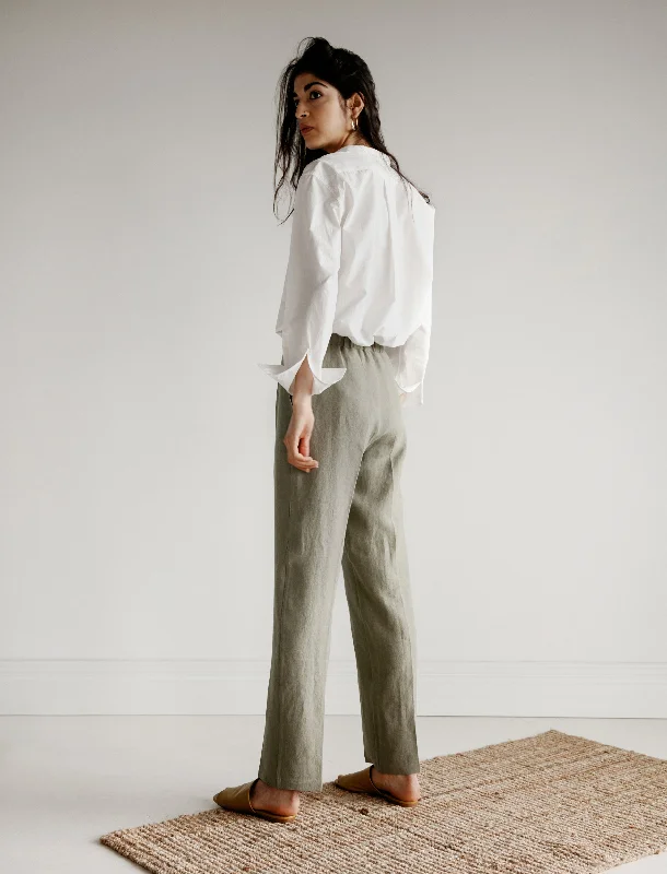 Linen Pyjama Pants Chic Wool Trousers