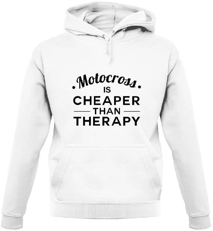 Motocross Is Cheaper Than Therapy Unisex Hoodie Hoodie with Reflective Safety Nightwear Motocross Is Cheaper Than Therapy Unisex Hoodie Hoodie with Reflective Safety Nightwear