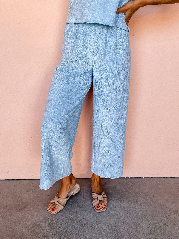 [Z Supply] Beachy Rib Terry Pant-Blue Jay Stylish Harem Pants