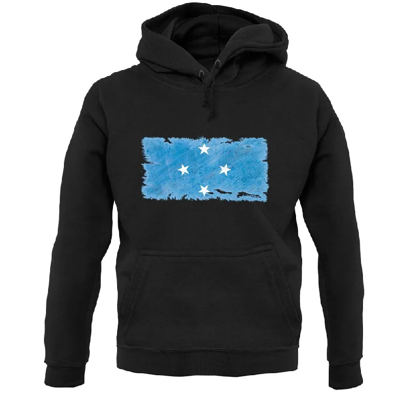 Micronesia Grunge Style Flag Unisex Hoodie Hoodie with Contrast Stitching Detailed Premium Micronesia Grunge Style Flag Unisex Hoodie Hoodie with Contrast Stitching Detailed Premium