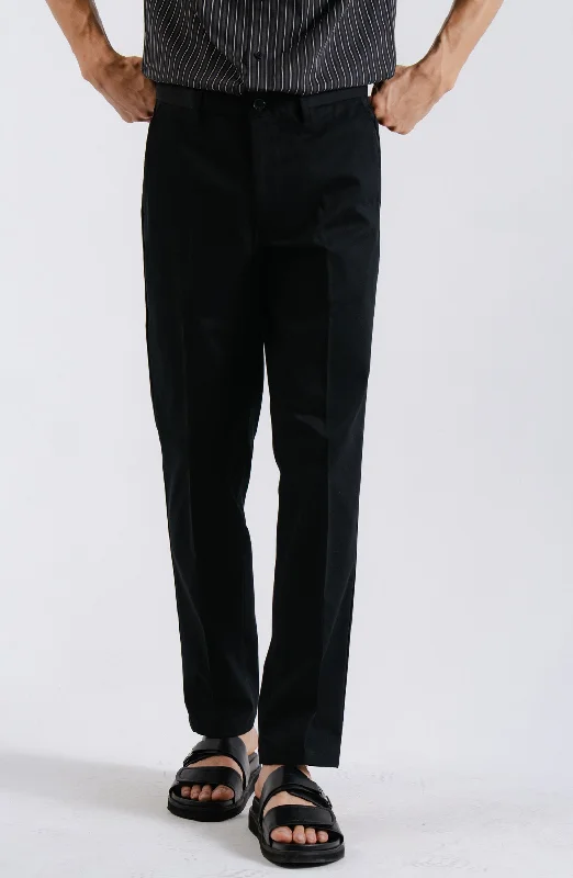 Wrinkle Free Pant - Black Casual Track Pants