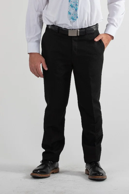 Signature Suit Pant Slim Fit / Black Stylish Elastic Waist Pants