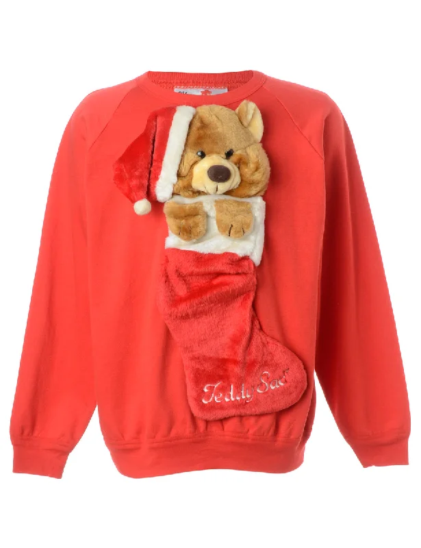 Label Novelty Christmas Sweatshirt Hoodie with Print Artistic Unique