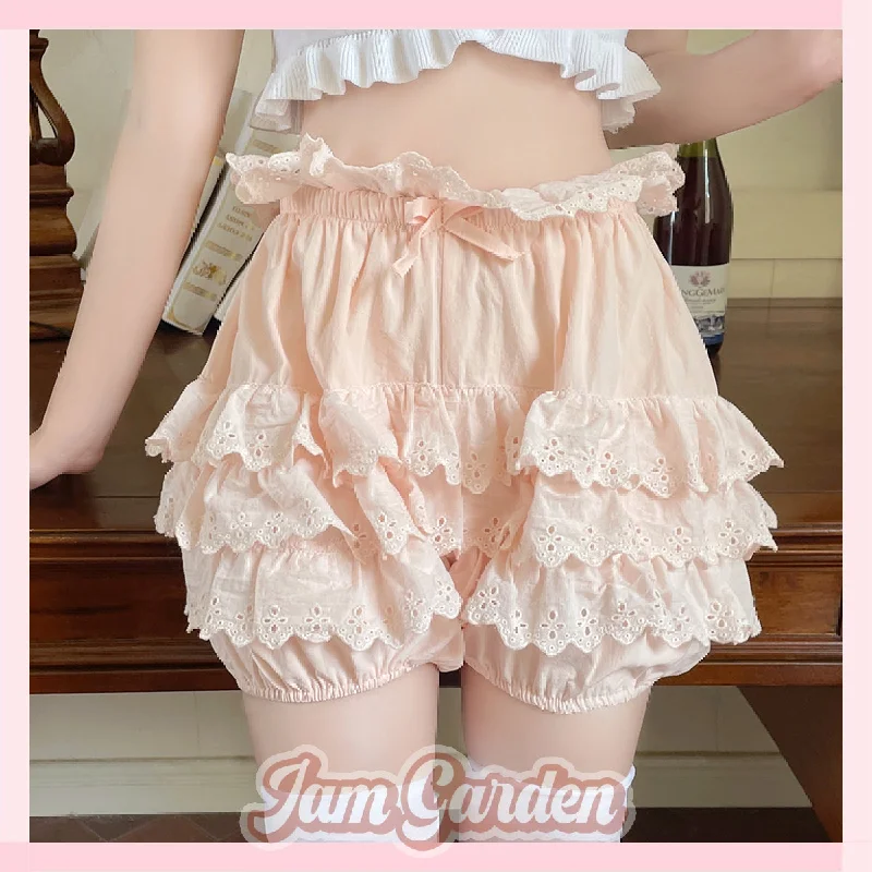 Lolita pure cotton all-match bottoming safety pants Soft Wool Pants
