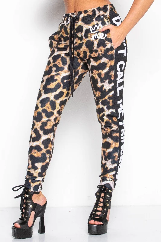 Lony-Kami Queen Ocelot pants Sleek Black Pants