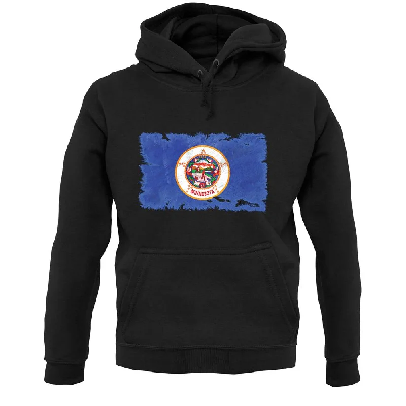 Minnesota Grunge Style Flag Unisex Hoodie Hoodie with High-Low Hem Asymmetrical Trendy Minnesota Grunge Style Flag Unisex Hoodie Hoodie with High-Low Hem Asymmetrical Trendy