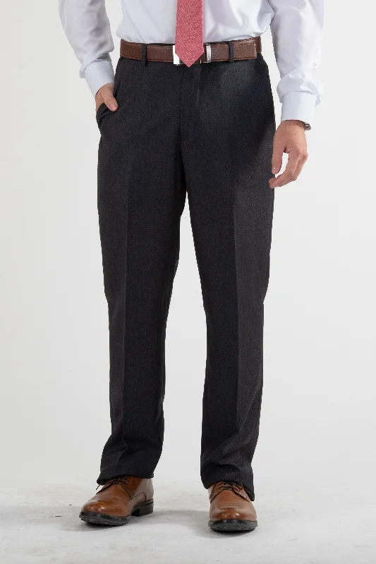 Signature Suit Pant Classic Fit / Charcoal Elegant High-Waist Pants