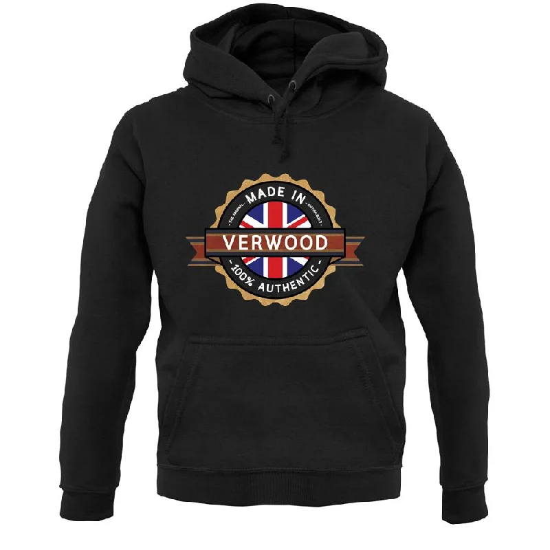 Made In Verwood 100% Authentic Unisex Hoodie Hoodie with Side Slits Relaxed Casual