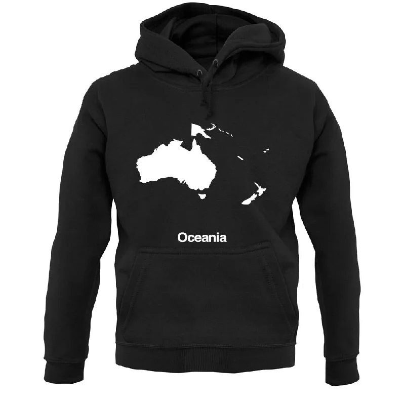 Oceania Silhouette Unisex Hoodie Hoodie with Ribbed Cuffs Snug Fit Comfort