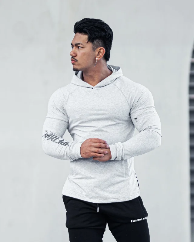 Emperor Apparel Noble Hoodie Light Grey Hooded Sweatshirt Casual Wear Street Style