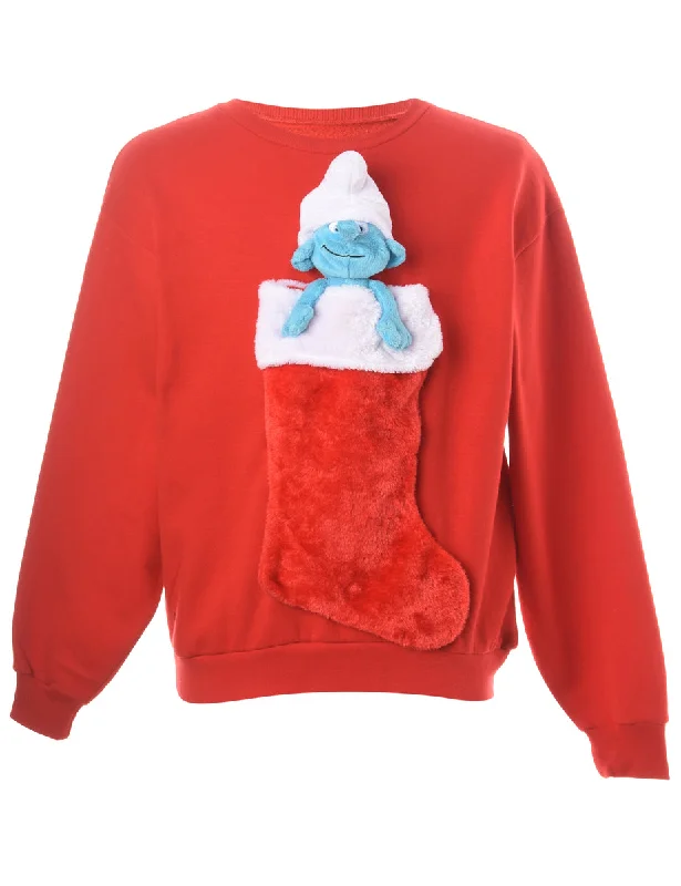 Label Novelty Christmas Sweatshirt Hoodie Sweatshirt Pullover