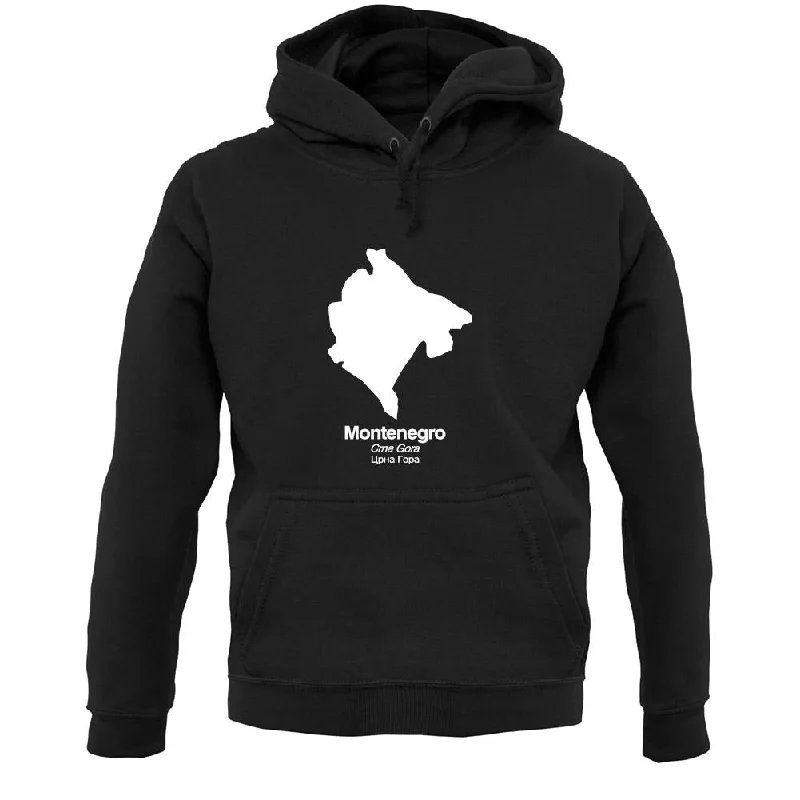 Montenegro Silhouette Unisex Hoodie Hoodie with Crew Neck Simple Timeless