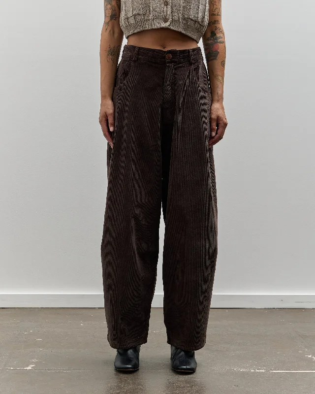 Cordera Corduroy Baggy Pants, Brown Chic Capri Pants