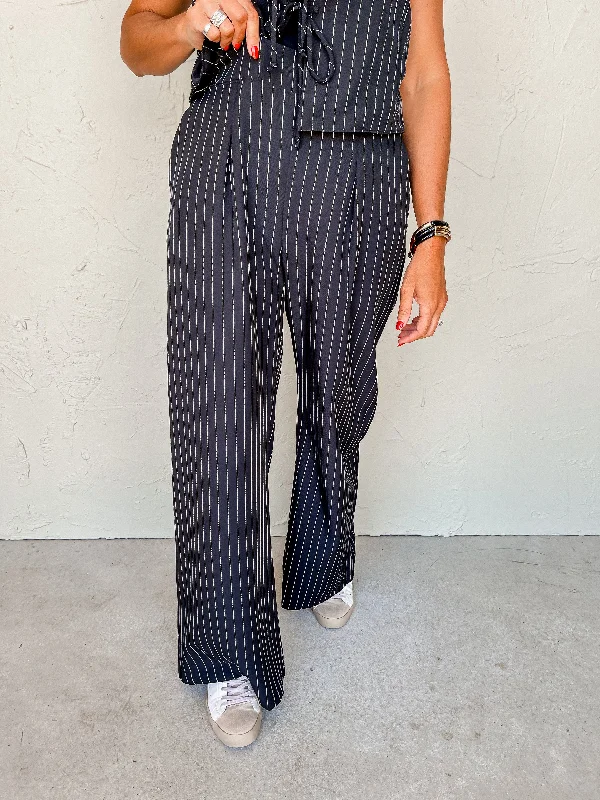 Wait List Pin Stripe Pants Modern Stretch Trousers