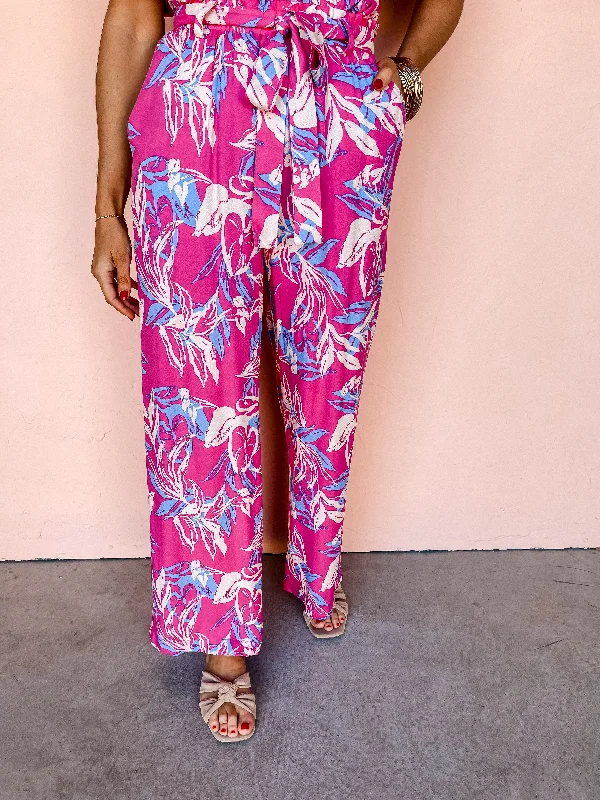 Royal Coast Printed Pants Wide-Legged Palazzos