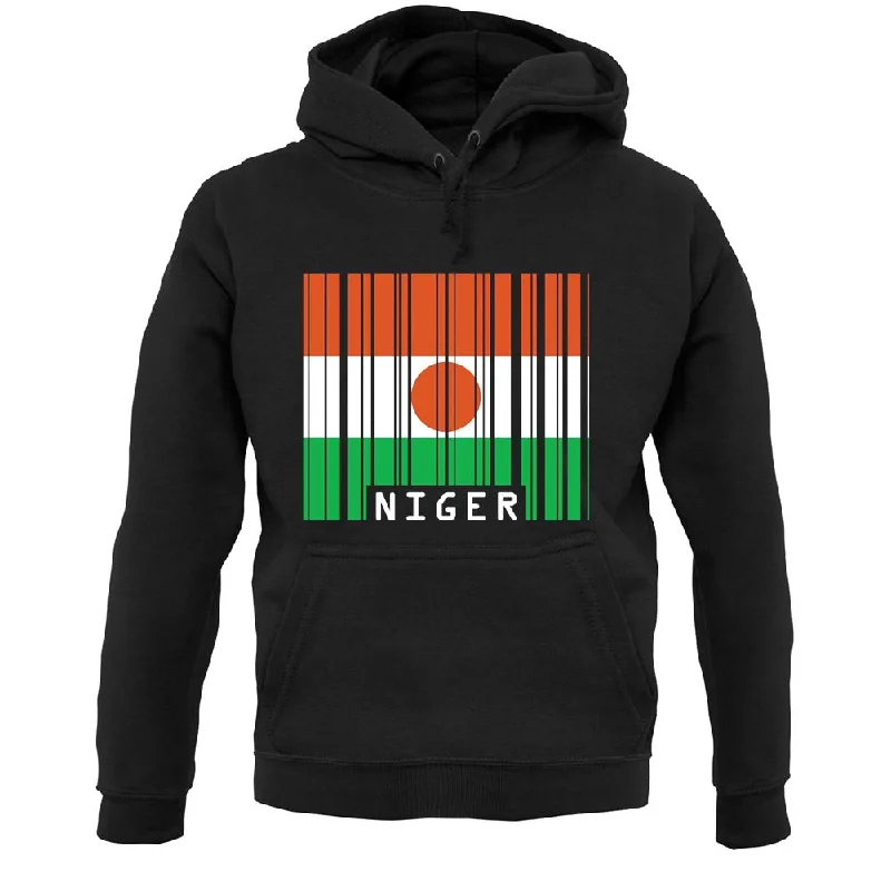 Niger Barcode Style Flag Unisex Hoodie Hoodie with Hem Lace Feminine Delicate