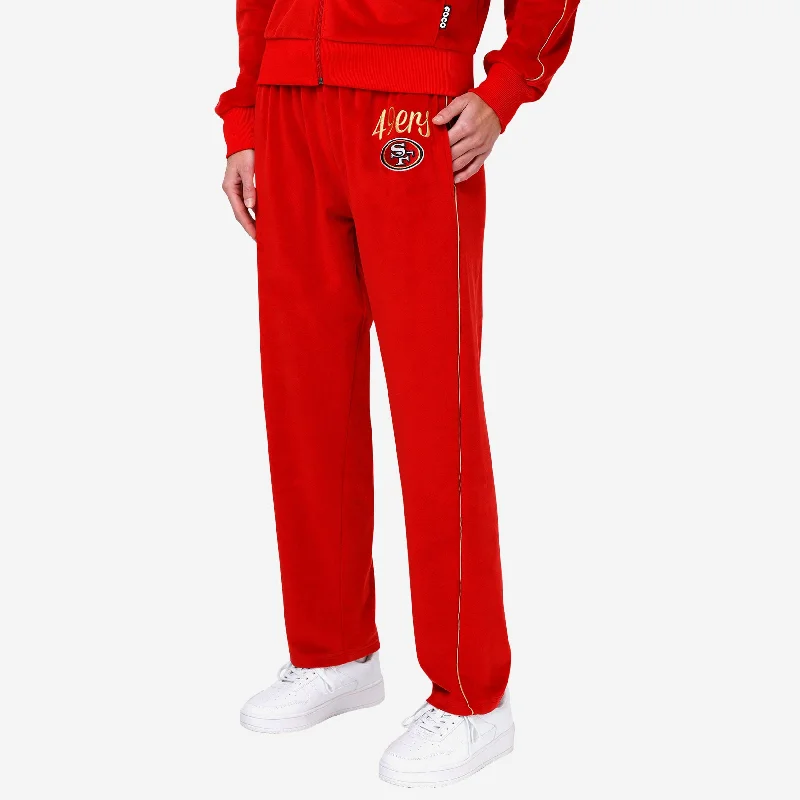 San Francisco 49ers Womens Velour Pants Relaxed Fit Trousers