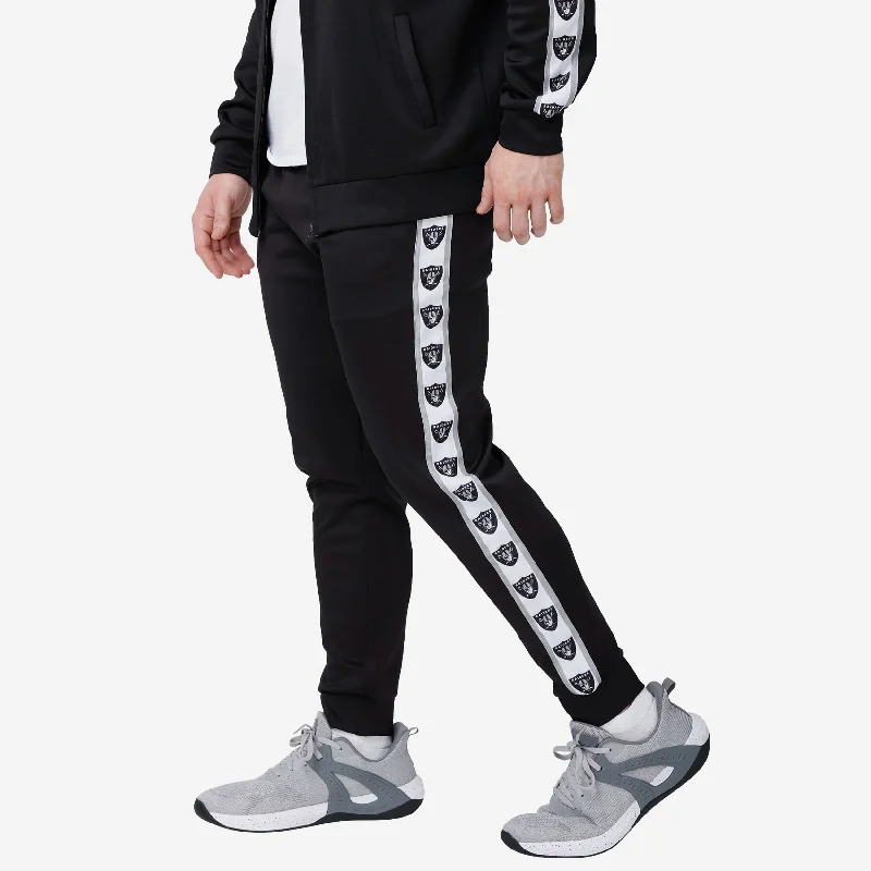 Las Vegas Raiders Stripe Logo Track Pants Comfortable Wide-Leg Pants