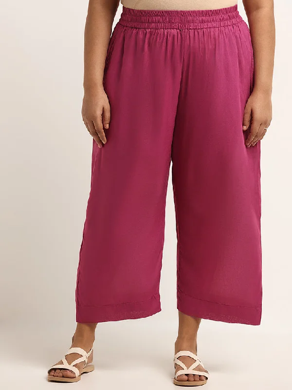 Diza Purple Mid-Rise Pants Casual Skinny Fit Pants
