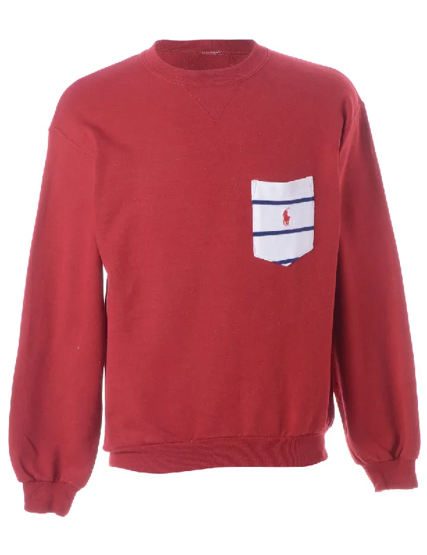Label Ralph Pocket Sweatshirt Hoodie with Monochrome Minimalist Simple