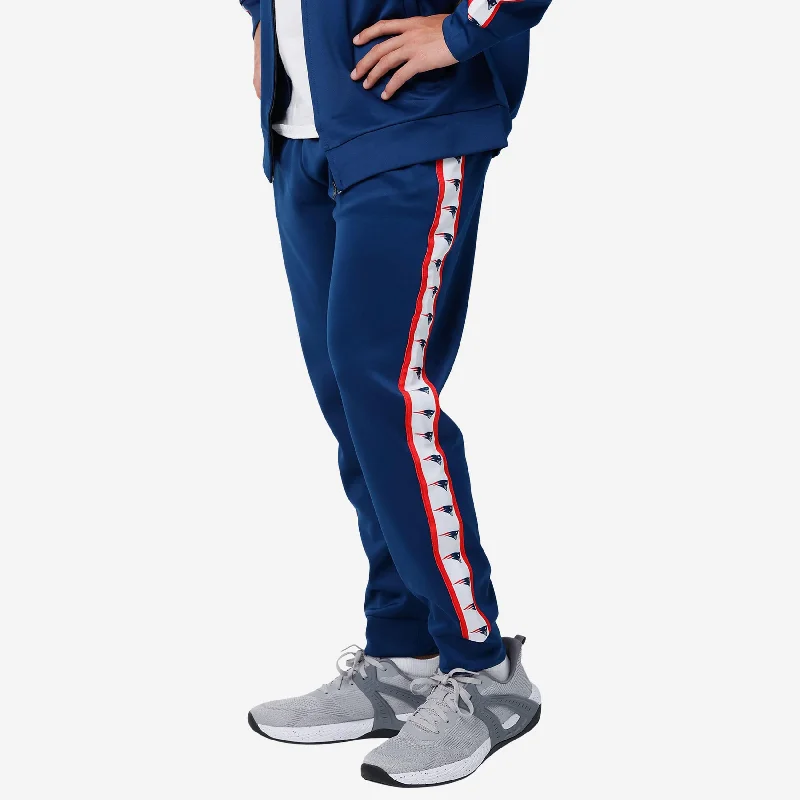New England Patriots Stripe Logo Track Pants Chic Wool Trousers