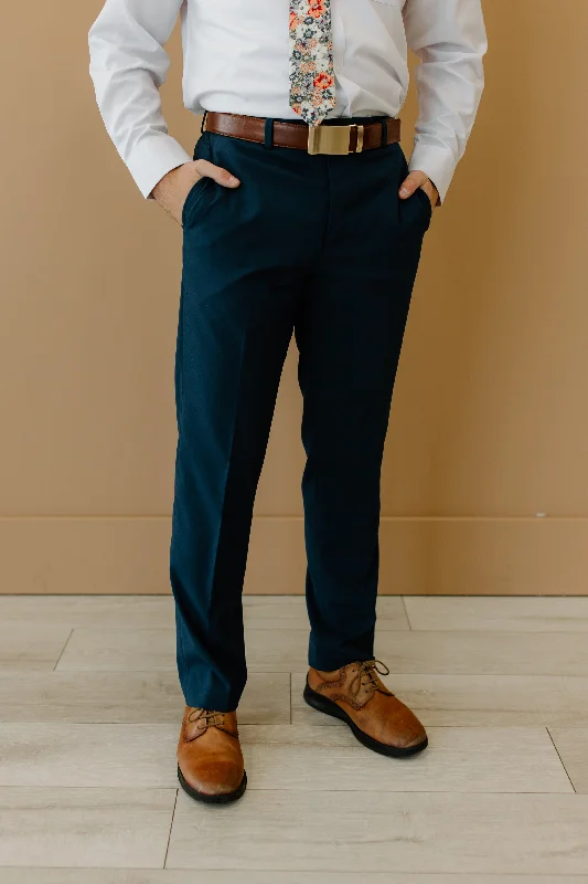 Legacy Suit Pant Navy Trendy Printed Pants