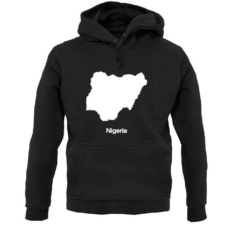Nigeria Silhouette Unisex Hoodie Hoodie with Front Slit Layering Stylish