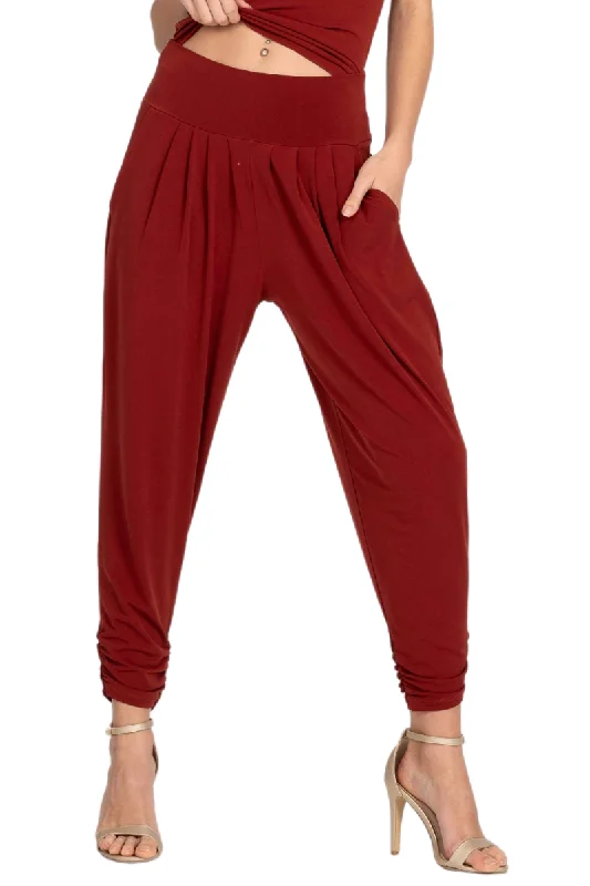 Harem Style Tango Pants with Pleated Front Modern Bootcut Pants