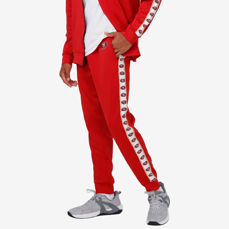 San Francisco 49ers Stripe Logo Track Pants Casual Sweatpants Style