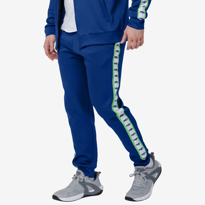 Seattle Seahawks Stripe Logo Track Pants Chic Capri Pants