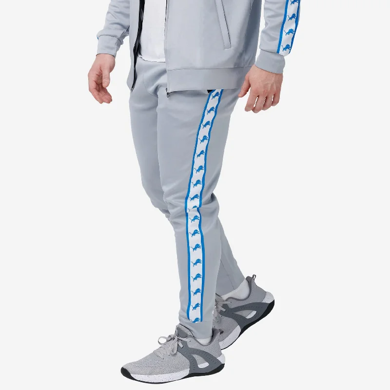 Detroit Lions Stripe Logo Track Pants Sleek Black Pants