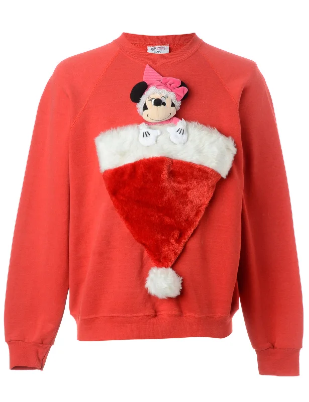 Label Novelty Christmas Sweatshirt Hoodie Dress Longline Feminine