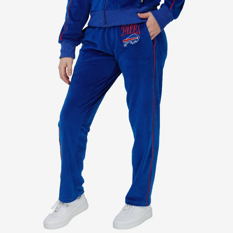 Buffalo Bills Womens Velour Pants Casual Wide Pants
