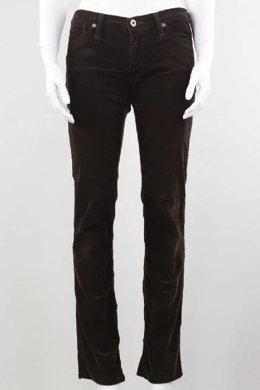 AG Adriano Goldschmied Brown Corduroy Straight Leg Pants - 27 US Chic Faux Leather Pants AG Adriano Goldschmied Brown Corduroy Straight Leg Pants - 27 US Chic Faux Leather Pants