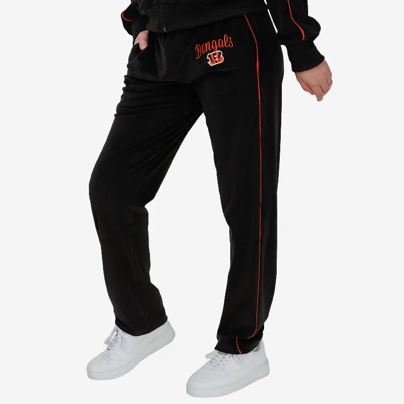 Cincinnati Bengals Womens Velour Pants Classic Bootcut Trousers