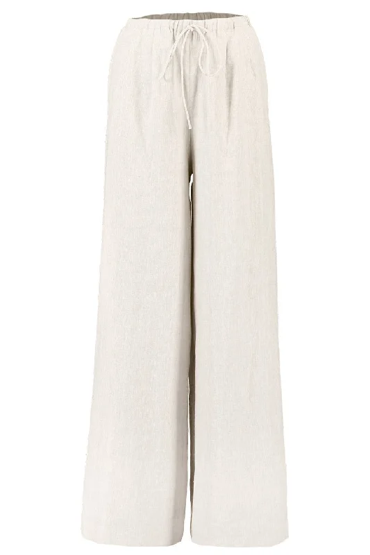Sophia Palazzo Pant Slim-Fit Khaki Pants