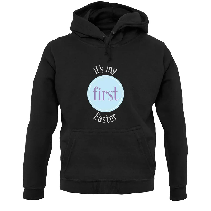 My First Easter (Blue) Unisex Hoodie Hoodie Crop Top Short Trendy