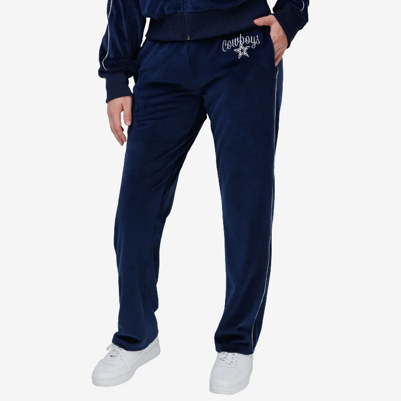 Dallas Cowboys Womens Velour Pants Classic Pleated Pants