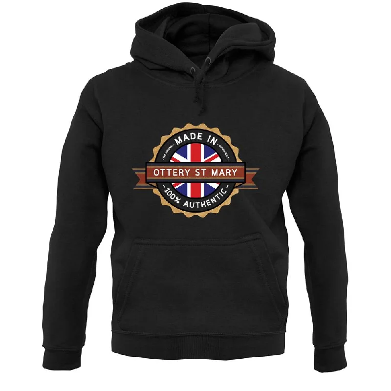 Made In Ottery St Mary 100% Authentic Unisex Hoodie Hoodie with Snap Buttons Easy Quick Made In Ottery St Mary 100% Authentic Unisex Hoodie Hoodie with Snap Buttons Easy Quick